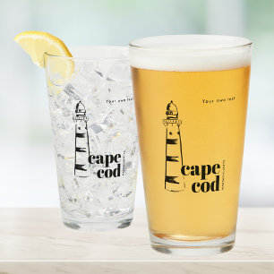 Cape Cod Massachusetts lighthouse beer Glass