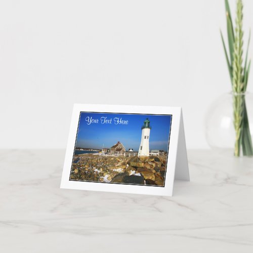 Cape Cod Massachusetts Lighthouse Blank Note Card