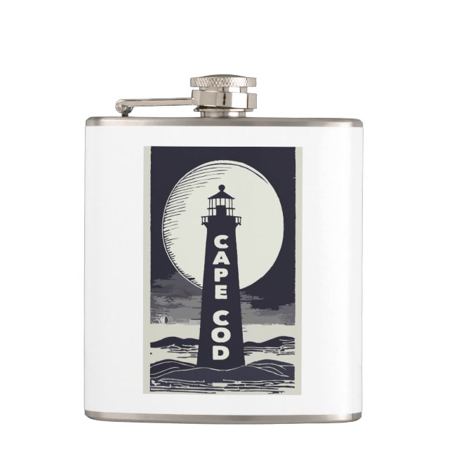 Cape Cod Massachusetts Lighthouse Moon Flask (Front)