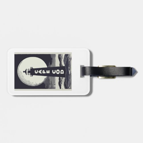 Cape Cod Massachusetts Lighthouse Moon Luggage Tag