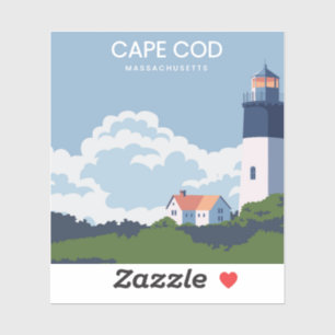 Cape Cod Massachusetts Lighthouse Sticker