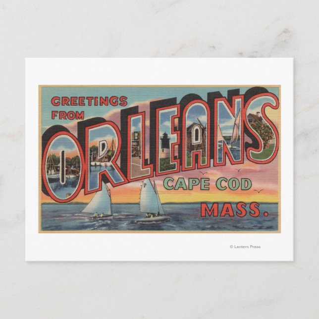 Cape Cod, Massachusetts (Orleans) Postcard (Front)