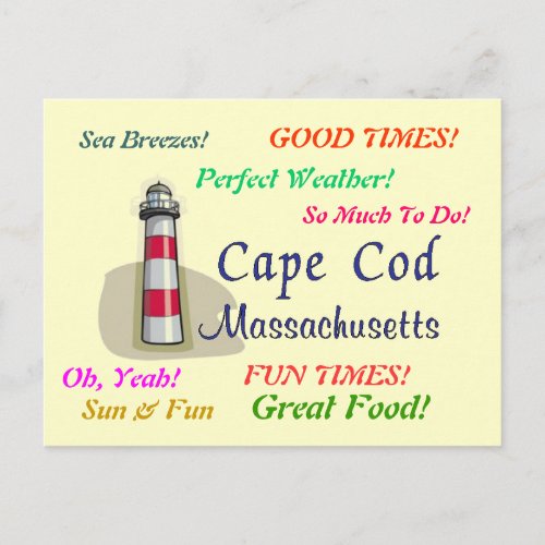 Cape Cod Massachusetts Postcard
