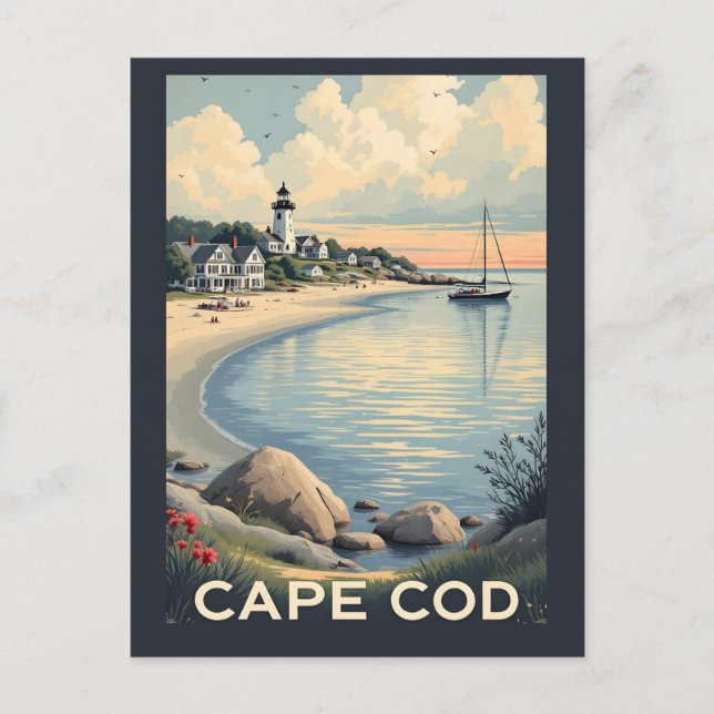 Cape Cod Massachusetts Postcard (Front)
