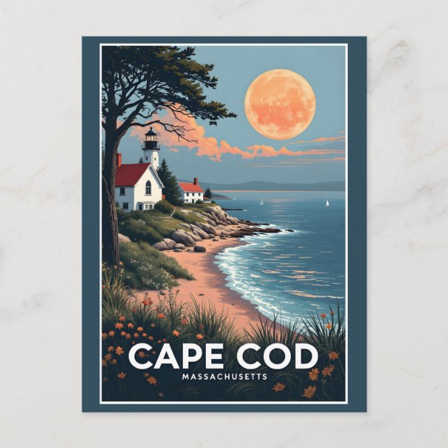 Cape Cod Massachusetts Postcard (Front)