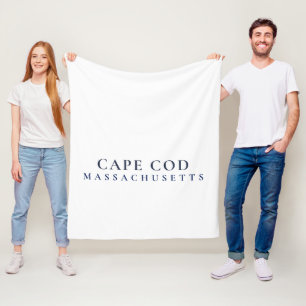 Cape Cod Massachusetts Preppy Coastal Home Style  Fleece Blanket