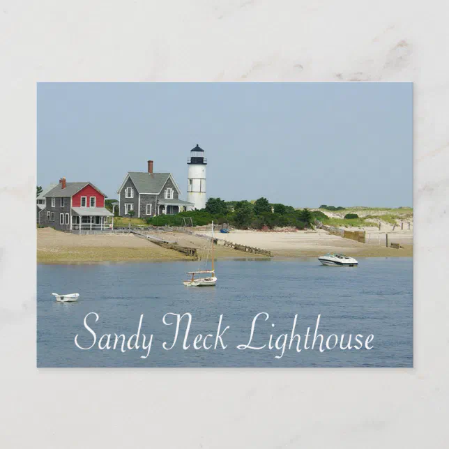 Cape Cod, Massachusetts - Sandy Neck Lighthouse Postcard | Zazzle