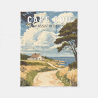 Cape Cod Massachusetts Travel Art Vintage
