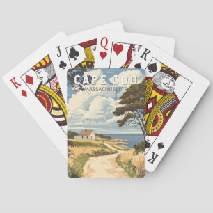 Cape Cod Massachusetts Travel Art Vintage Poker Cards