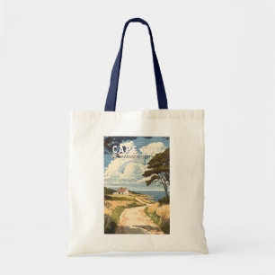 Cape Cod Massachusetts Travel Art Vintage Tote Bag