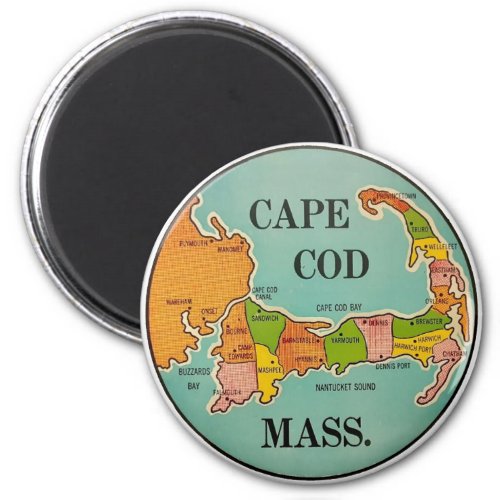 Cape Cod Massachusetts vintage travel Magnet