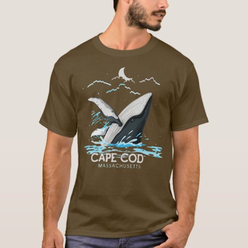 Cape Cod Massachusetts Whale Watching Humpback Wha T_Shirt