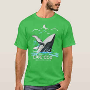 Cape Cod Massachusetts Whale Watching Humpback Wha T-Shirt