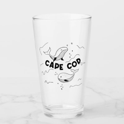 Cape Cod Massachusetts Whales Glass