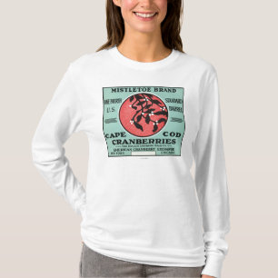 Cape Cod Mistletoe Brand Cranberry Label T-Shirt