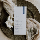 CAPE COD Modern Wedding Place Card<br><div class="desc">CAPE COD coastal modern minimalist,  wedding guest place card and menu. Features,  coastal blue typography on white backgrounds. Please note,  guest names must be entered and each card added to your cart individually.</div>