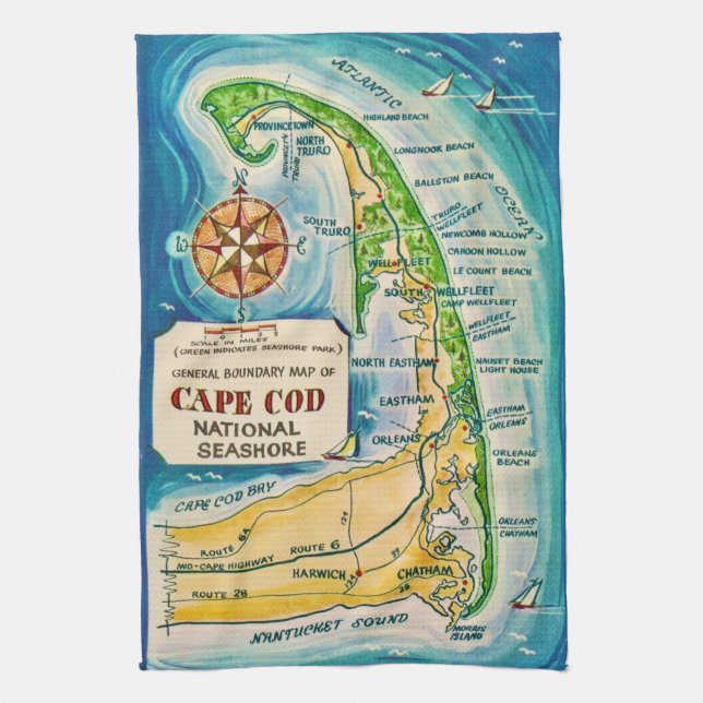 Cape Cod National Seashore  Kitchen Towel (Vertical)