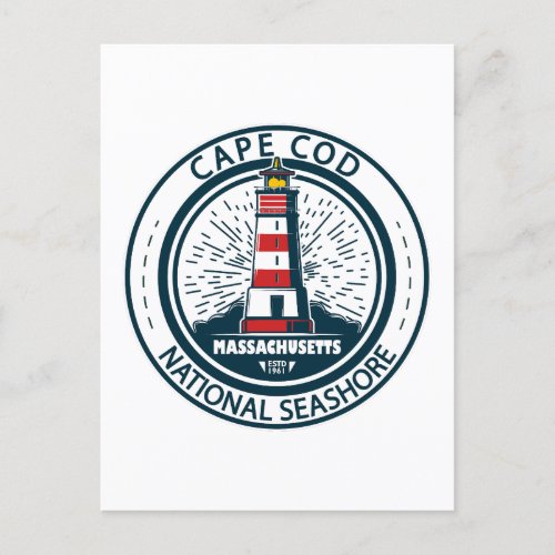 Cape Cod National Seashore Massachusetts Badge Postcard