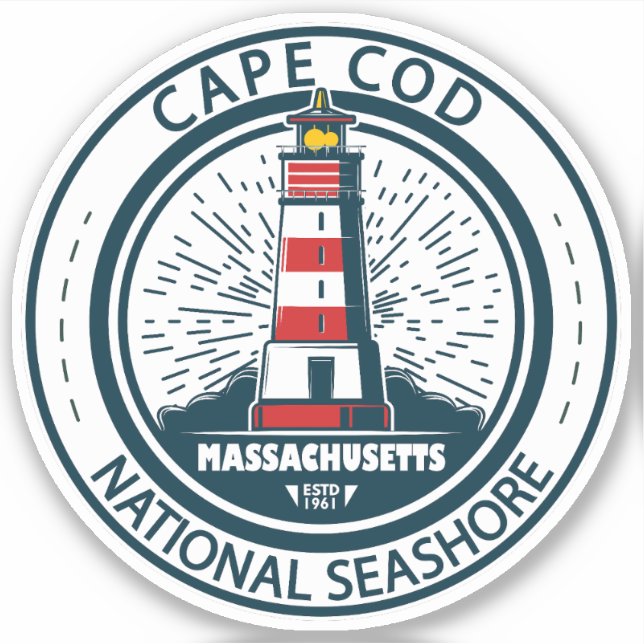 Cape Cod National Seashore Massachusetts Badge Sticker (Front)