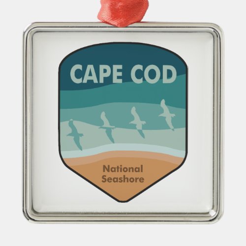 Cape Cod National Seashore Massachusetts Seagulls Metal Ornament