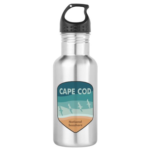 Cape Cod National Seashore Massachusetts Seagulls Stainless Steel Water Bottle