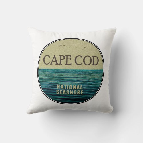 Cape Cod National Seashore Ocean Birds Throw Pillow