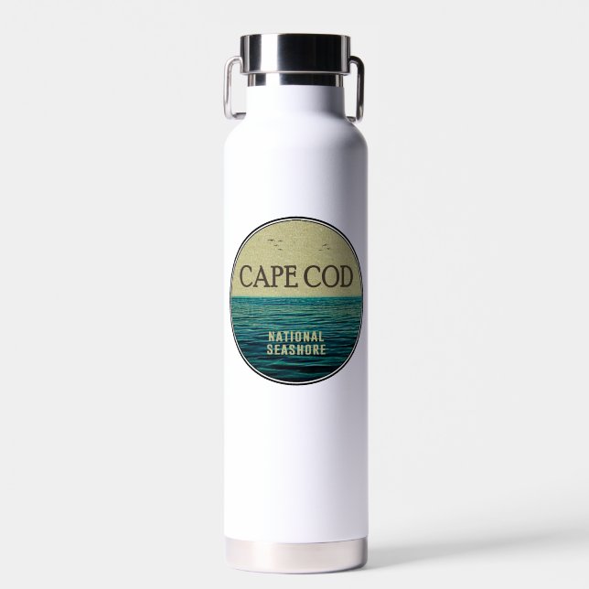 Cape Cod National Seashore Ocean Birds Water Bottle (Front)