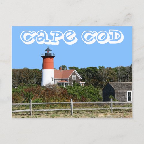 Cape Cod Nauset Lighthouse Eastham MA Post Card
