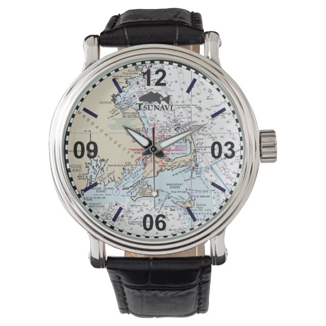 Cape Cod Nautical Chart Watch (Front)