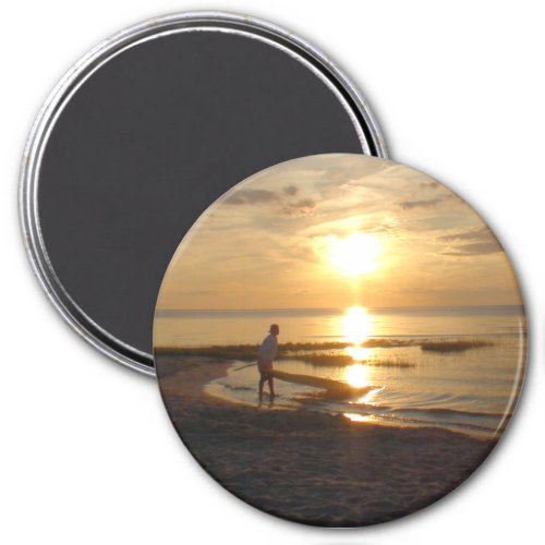 Cape Cod Ocean Beach Sunset Photo Magnet