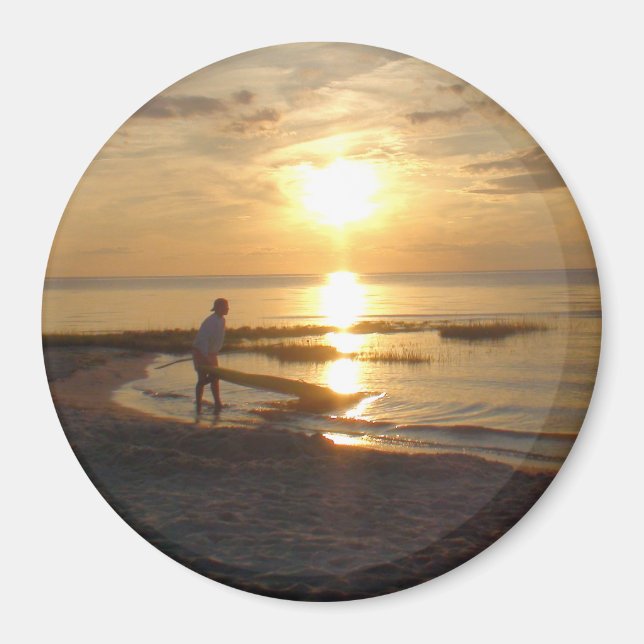 Cape Cod Ocean Beach Sunset Photo Magnet (Front)