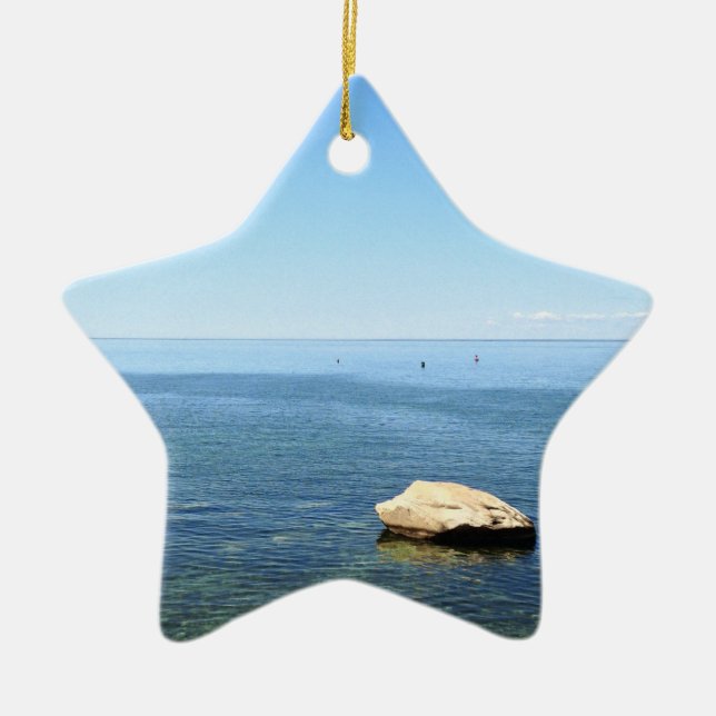 Cape Cod Ocean Christmas Ornament (Front)
