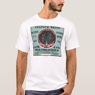 Cape Cod Peacock Brand Cranberry Label T-Shirt