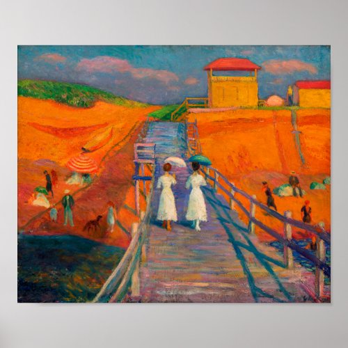 Cape Cod Pier by William Glackens vintage Poster