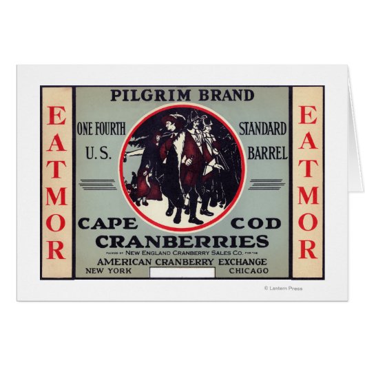 Cape Cod Pilgrim Eatmor Cranberries Brand Cards (Front Horizontal)