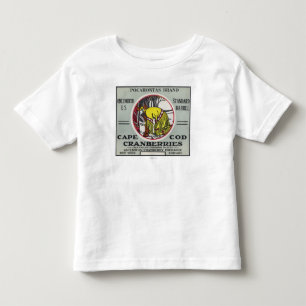 Cape Cod Pocahontas Brand Cranberry Label Toddler T-shirt