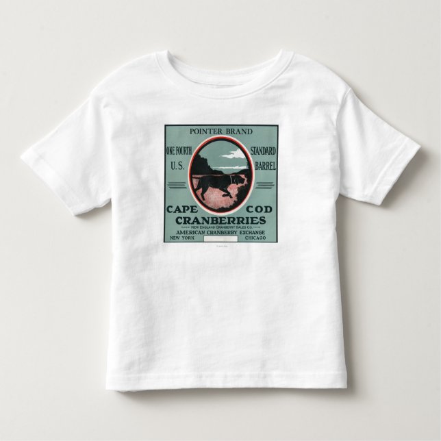 Cape Cod Pointer Brand Cranberry Label Toddler T-shirt (Front)