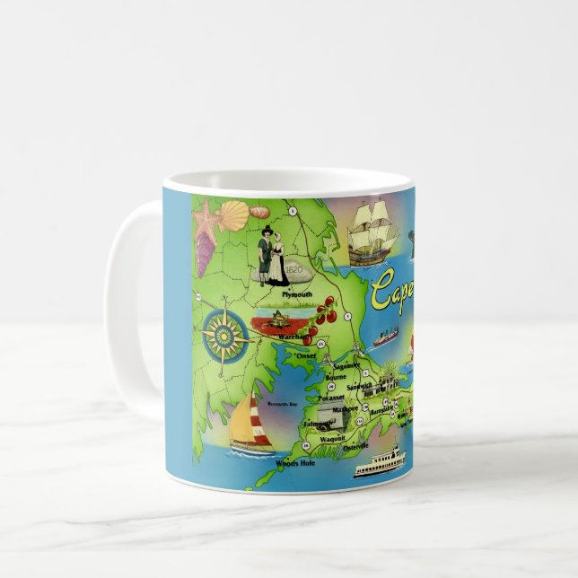 Cape Cod Postcard Mug (Front Left)