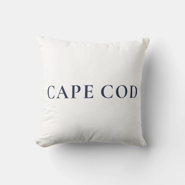 Cape Cod Preppy Coastal Home Decor Throw Pillow (Front)
