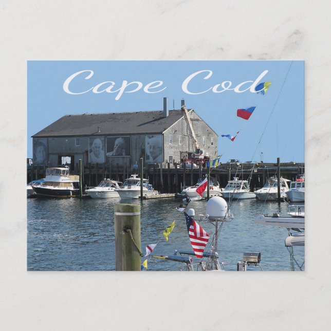 Cape Cod Provincetown MA Fishermans Wharf Postcard (Front)