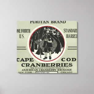 Cape Cod Puritan Brand Cranberry Label Canvas Print