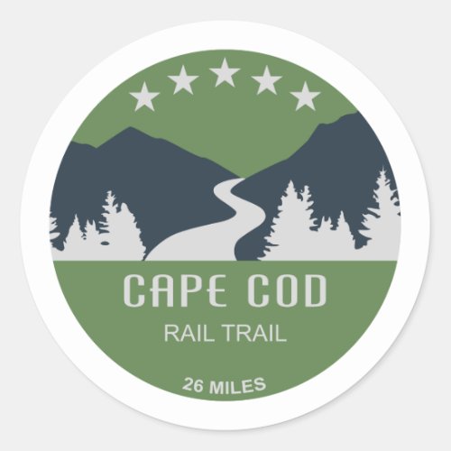  Cape Cod Rail Trail Classic Round Sticker