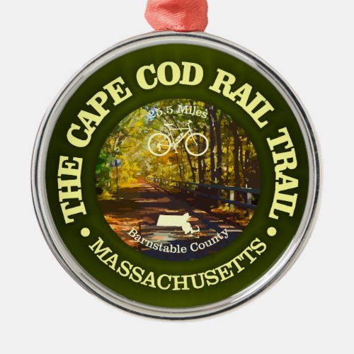 Cape Cod Rail Trail cycling c Metal Ornament
