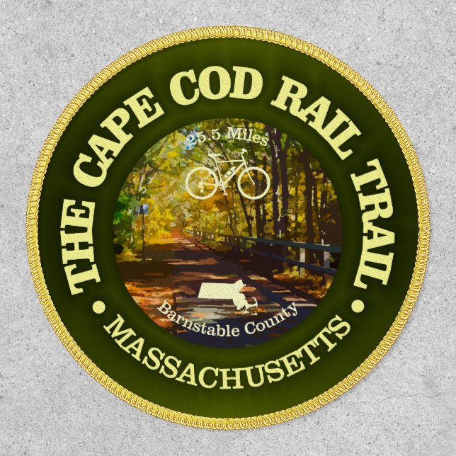 Cape Cod Rail Trail (cycling c) Patch (Front)