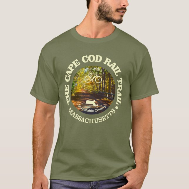 Cape Cod Rail Trail (cycling c) T-Shirt (Front)