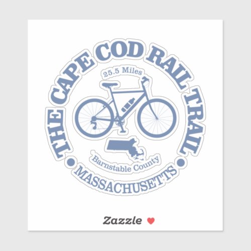 Cape Cod Rail Trail cycling Sticker