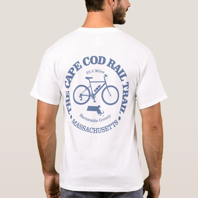 Cape Cod Rail Trail (cycling) T-Shirt (Back)