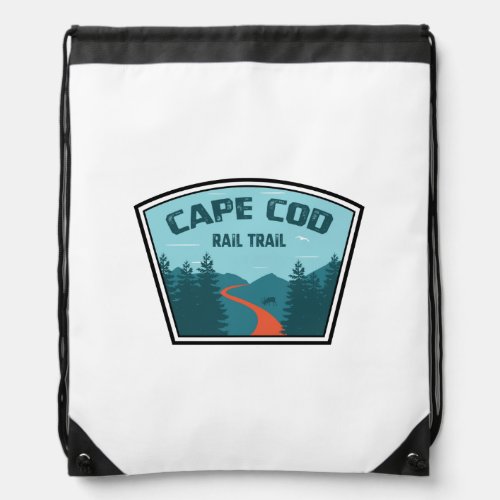 Cape Cod Rail Trail Drawstring Bag