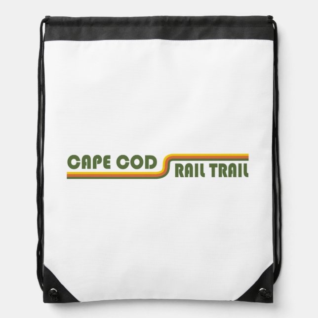 Cape Cod Rail Trail Drawstring Bag (Front)