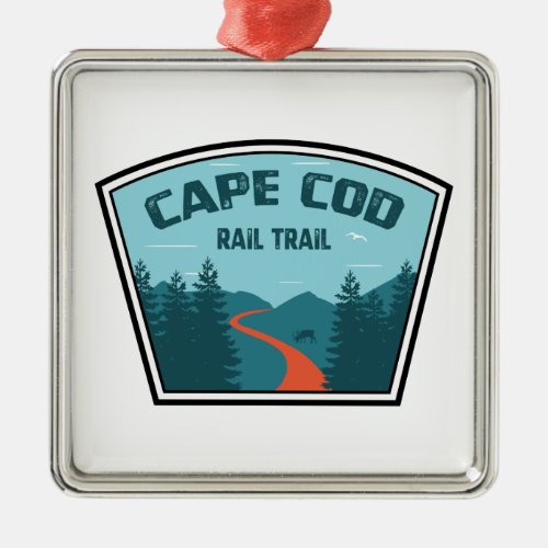 Cape Cod Rail Trail Metal Ornament